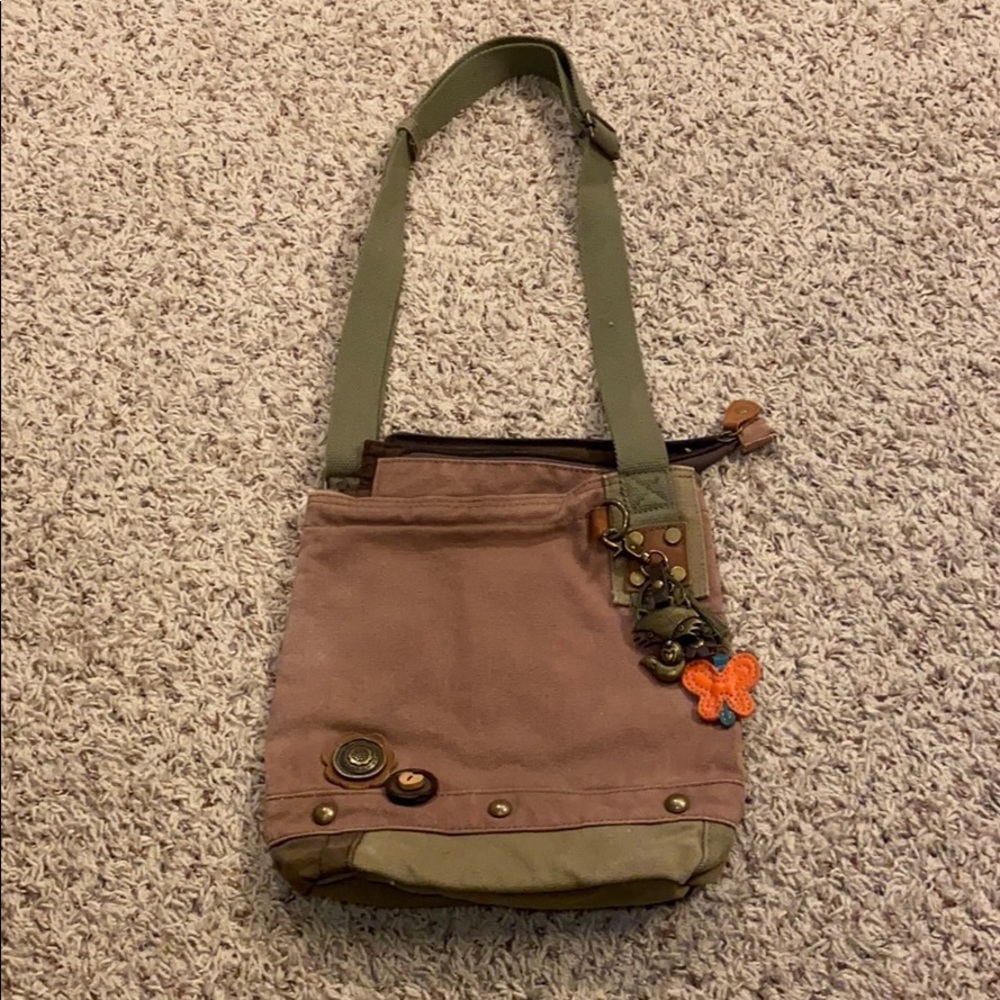 Chala Patch Cross-Body handbag, canvas messenger